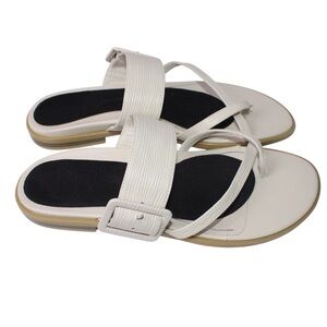 VIONIC Julep Leather Buckle Detail Slip-On Thong Sandals NWOB Sz 10 Arch Support
